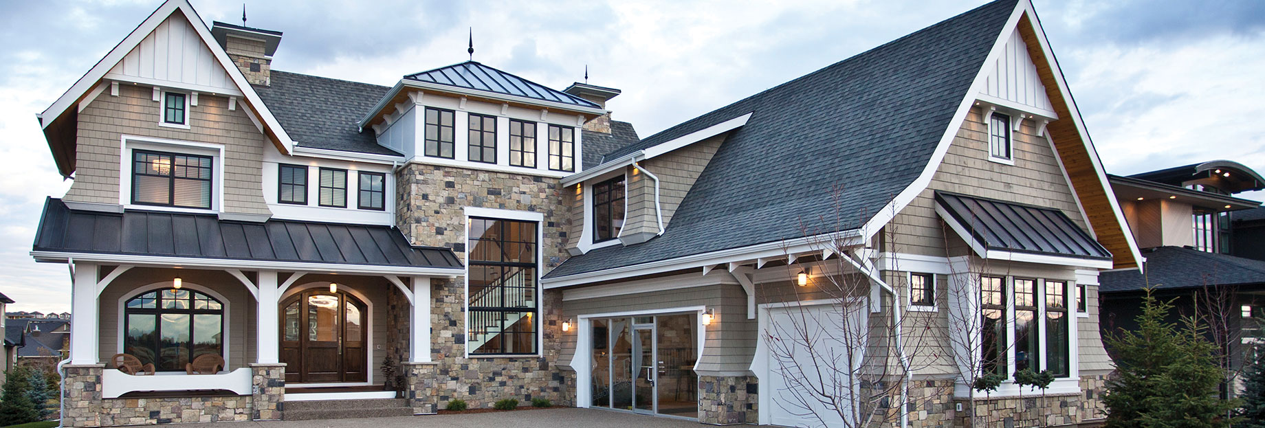 Exterior of a Wolf Custom Home in Watermark